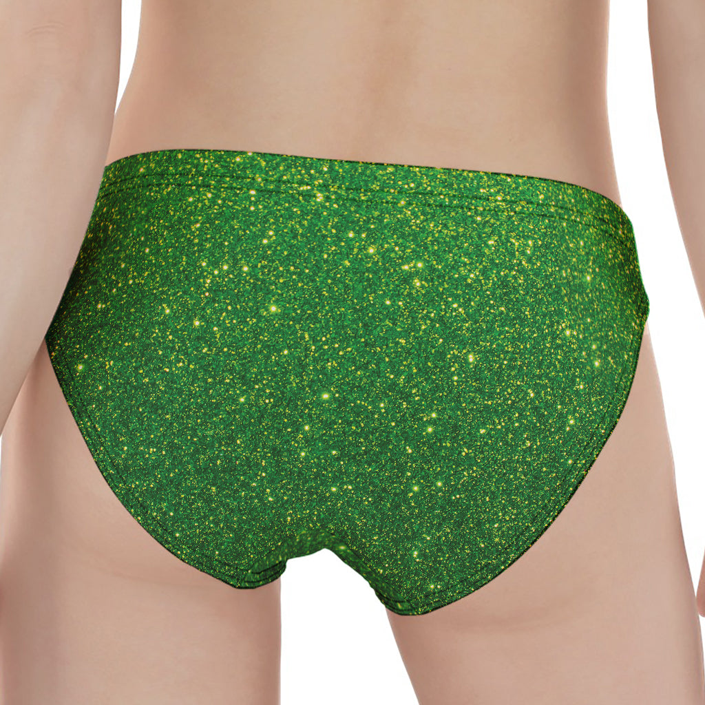 Shamrock Green (NOT Real) Glitter Print Women's Panties