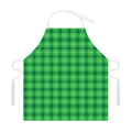 Shamrock Green Plaid Pattern Print Adjustable Apron