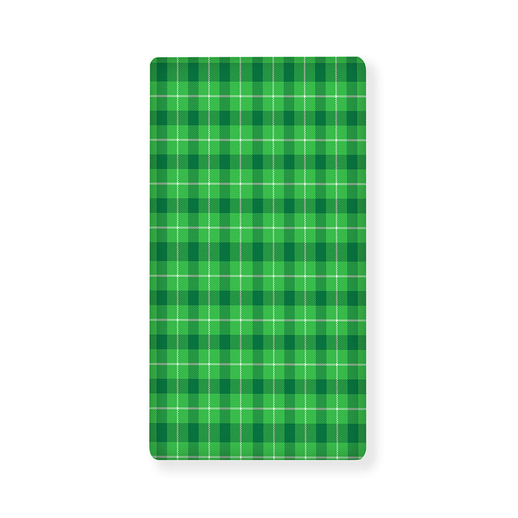 Shamrock Green Plaid Pattern Print Baby Crib Sheet