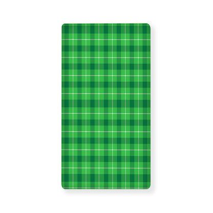 Shamrock Green Plaid Pattern Print Baby Crib Sheet
