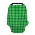 Shamrock Green Plaid Pattern Print Baby Seat Cover