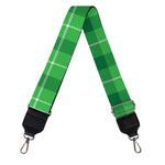 Shamrock Green Plaid Pattern Print Bag Strap