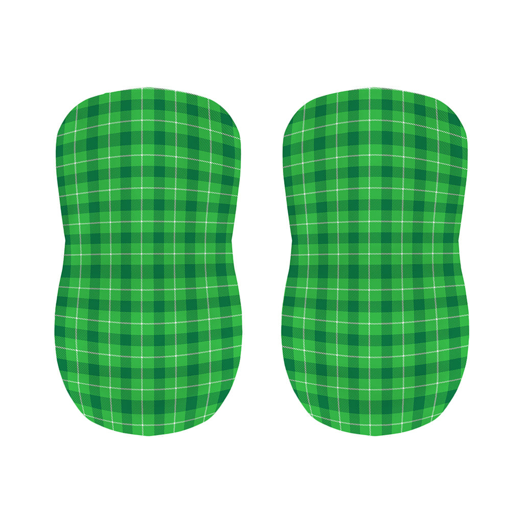 Shamrock Green Plaid Pattern Print Bar Stool Covers