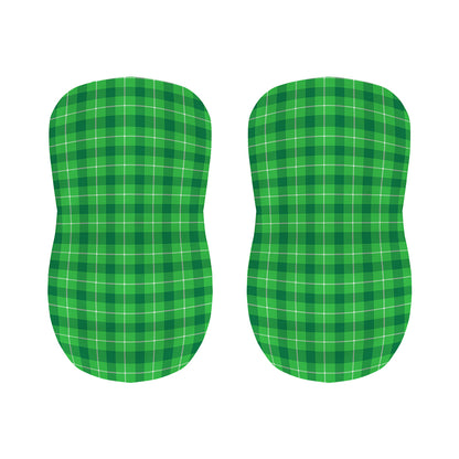 Shamrock Green Plaid Pattern Print Bar Stool Covers