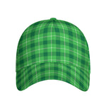 Shamrock Green Plaid Pattern Print Baseball Cap