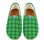Shamrock Green Plaid Pattern Print Casual Shoes