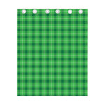 Shamrock Green Plaid Pattern Print Curtain
