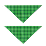 Shamrock Green Plaid Pattern Print Dog Bandana