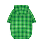 Shamrock Green Plaid Pattern Print Dog Zip Up Hoodie