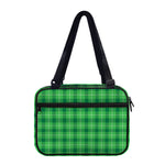 Shamrock Green Plaid Pattern Print Double Strap Bible Bag