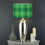 Shamrock Green Plaid Pattern Print Drum Lamp Shade