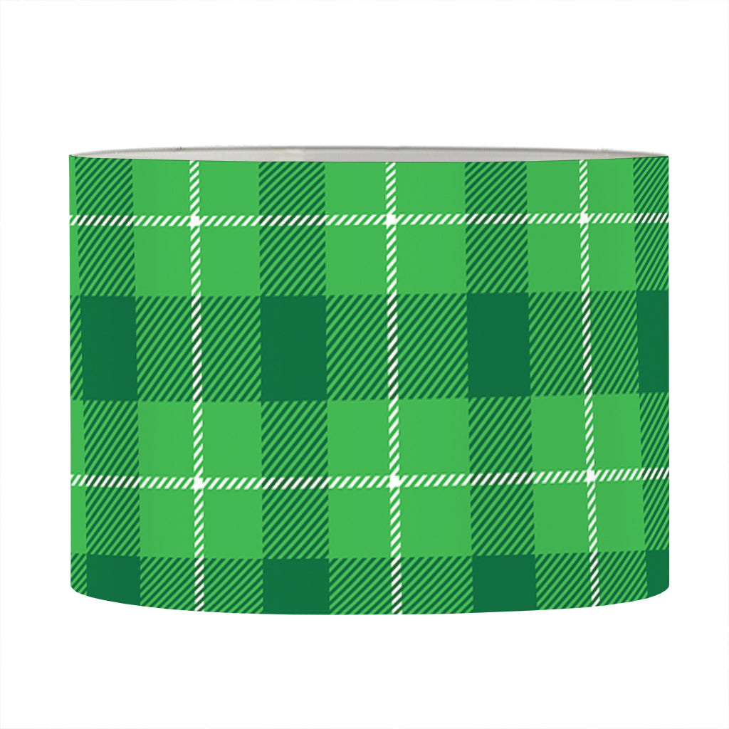 Shamrock Green Plaid Pattern Print Drum Lamp Shade