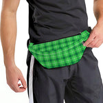 Shamrock Green Plaid Pattern Print Fanny Pack