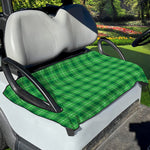 Shamrock Green Plaid Pattern Print Golf Cart Seat Cover