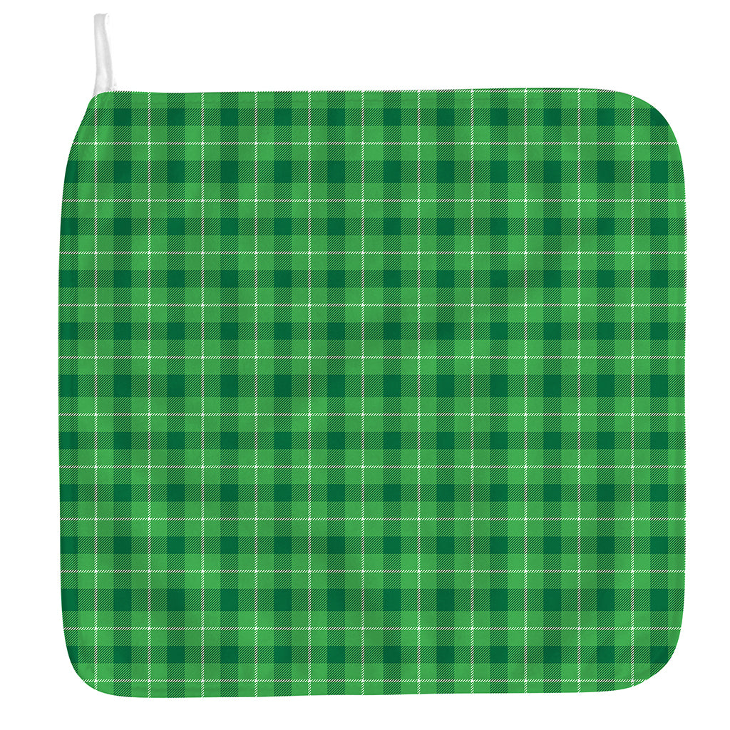 Shamrock Green Plaid Pattern Print Hand Towel