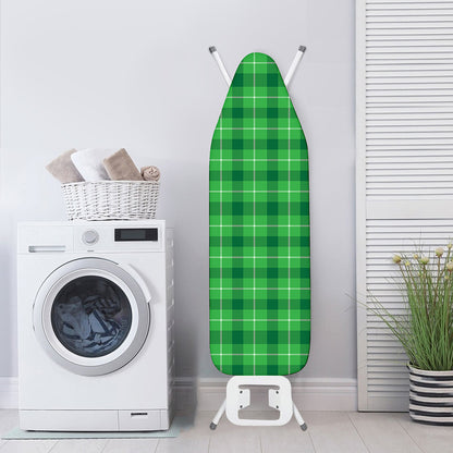 Shamrock Green Plaid Pattern Print Ironing Board Cover