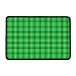 Shamrock Green Plaid Pattern Print Kitchen Mat