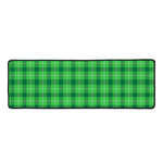 Shamrock Green Plaid Pattern Print Long Kitchen Mat