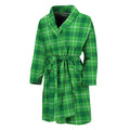 Shamrock Green Plaid Pattern Print Men's Bathrobe