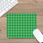 Shamrock Green Plaid Pattern Print Mouse Pad