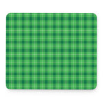 Shamrock Green Plaid Pattern Print Mouse Pad