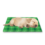 Shamrock Green Plaid Pattern Print Pet Cooling Mat Cover