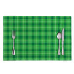 Shamrock Green Plaid Pattern Print Placemat