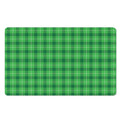 Shamrock Green Plaid Pattern Print Polyester Doormat