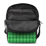 Shamrock Green Plaid Pattern Print Rectangular Crossbody Bag
