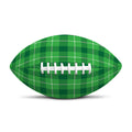 Shamrock Green Plaid Pattern Print Rugby Ball