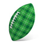 Shamrock Green Plaid Pattern Print Rugby Ball