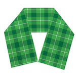 Shamrock Green Plaid Pattern Print Scarf