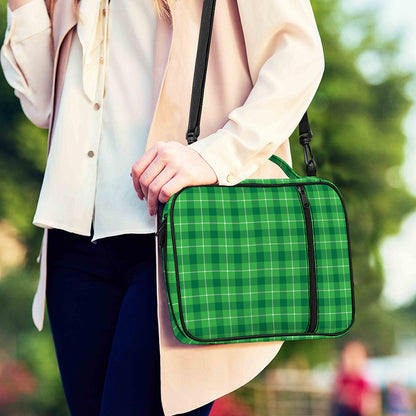 Shamrock Green Plaid Pattern Print Shoulder Strap Bible Bag