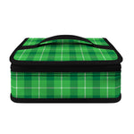 Shamrock Green Plaid Pattern Print Small Lunch Bag