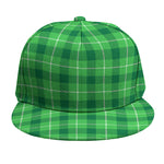 Shamrock Green Plaid Pattern Print Snapback Cap