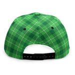Shamrock Green Plaid Pattern Print Snapback Cap