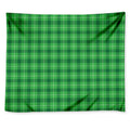 Shamrock Green Plaid Pattern Print Tapestry