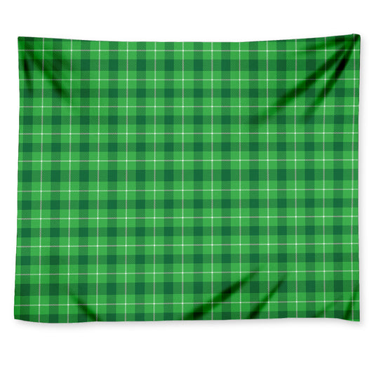 Shamrock Green Plaid Pattern Print Tapestry