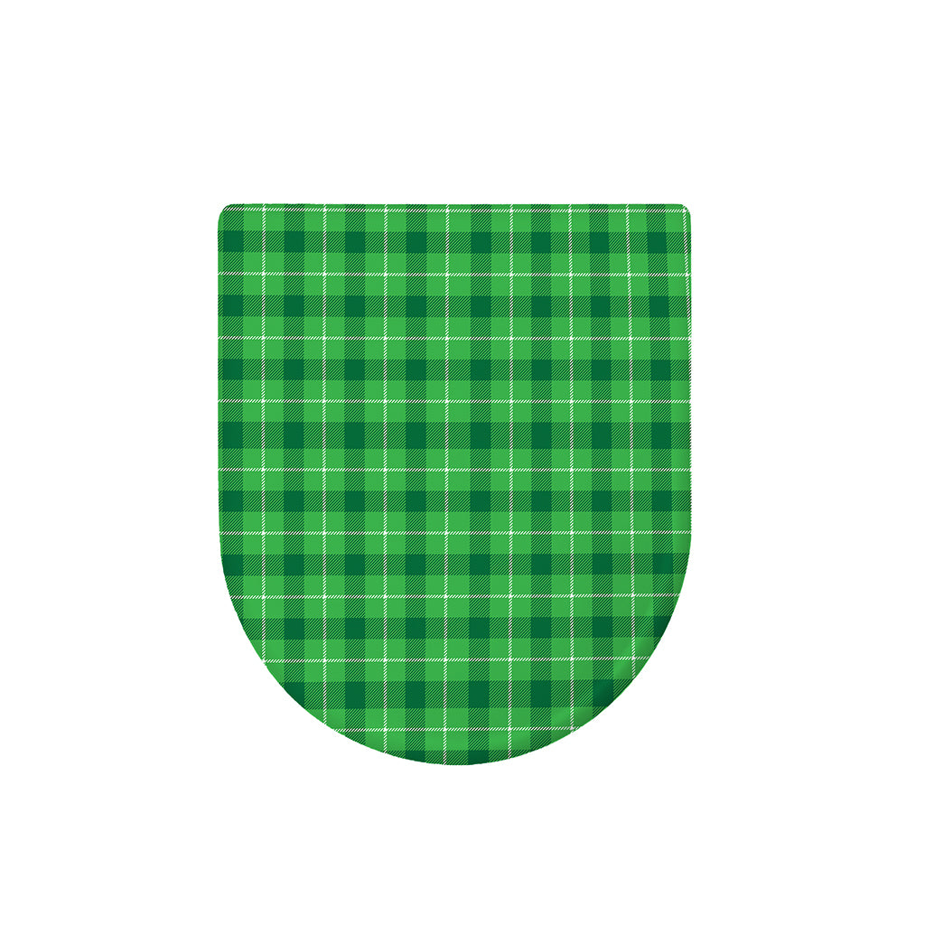 Shamrock Green Plaid Pattern Print Toilet Lid Cover