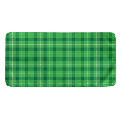 Shamrock Green Plaid Pattern Print Towel