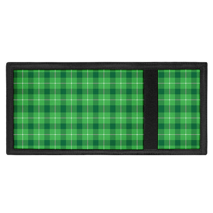 Shamrock Green Plaid Pattern Print Trifold Wallet