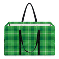 Shamrock Green Plaid Pattern Print Utility Tote Bag