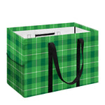 Shamrock Green Plaid Pattern Print Utility Tote Bag