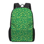Shamrock Leaf St. Patrick's Day Print 17 Inch Backpack