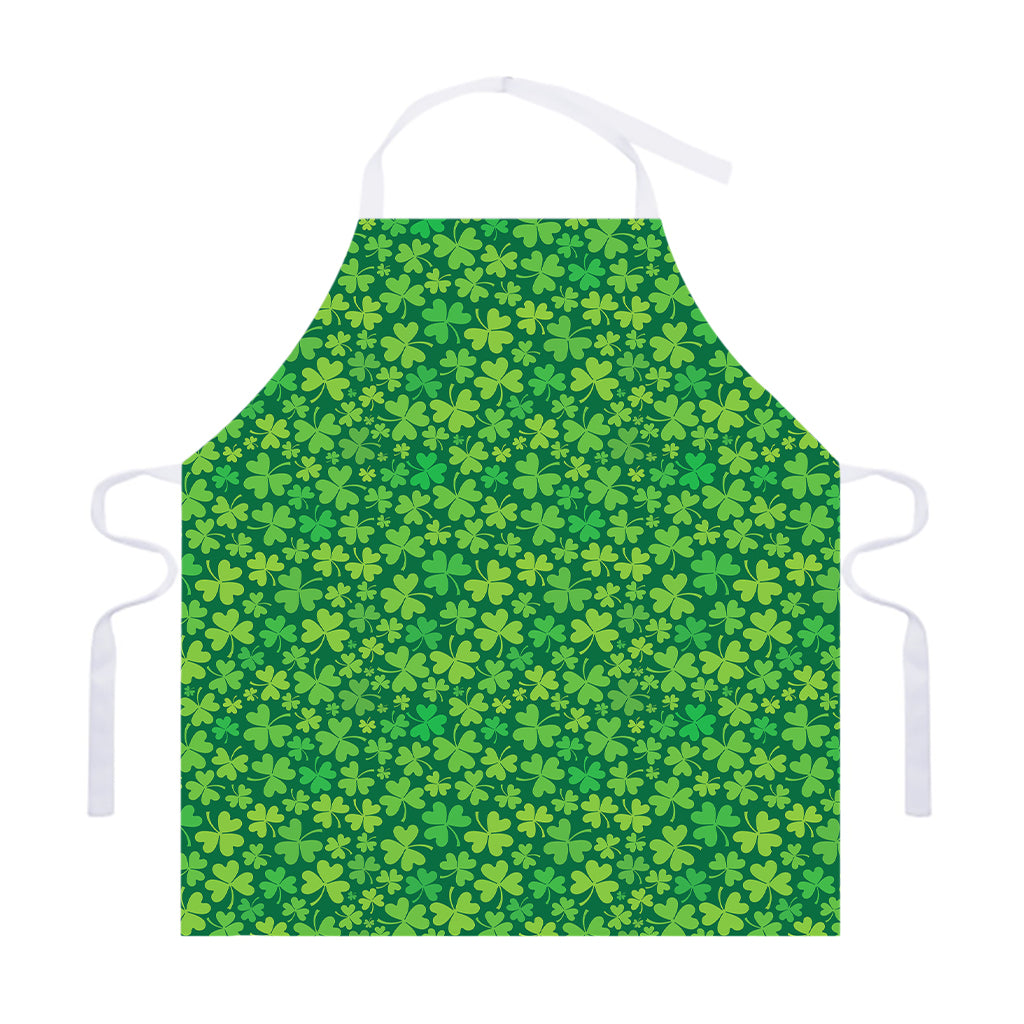 Shamrock Leaf St. Patrick's Day Print Adjustable Apron