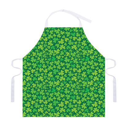 Shamrock Leaf St. Patrick's Day Print Adjustable Apron