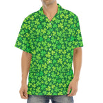 Shamrock Leaf St. Patrick's Day Print Aloha Shirt