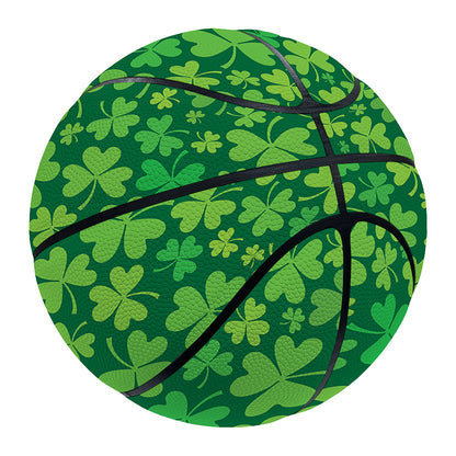 Shamrock Leaf St. Patrick's Day Print Basketball