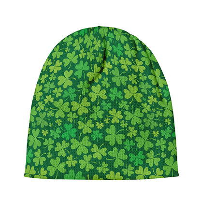 Shamrock Leaf St. Patrick's Day Print Beanie