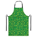Shamrock Leaf St. Patrick's Day Print Bib Apron With Pocket